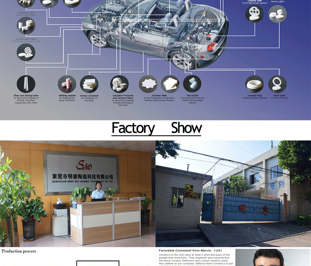 Anti - Chemical Corrosion Alumina Ceramic Parts for Photovoltaic Processing Equipment