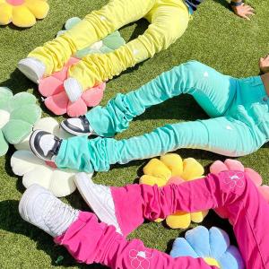 Custom Mens Joggers Wide Leg Flared Baggy Stacked Oversized Streetwear Sweatpants Men Casual Sweat Track Pants Trousers for Men