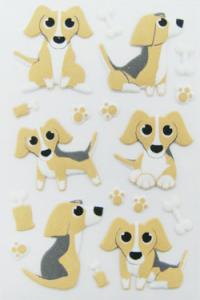 China Puppy Dog Puffy Animal Stickers For Home Wall Decor Custom Printed Removable wholesale