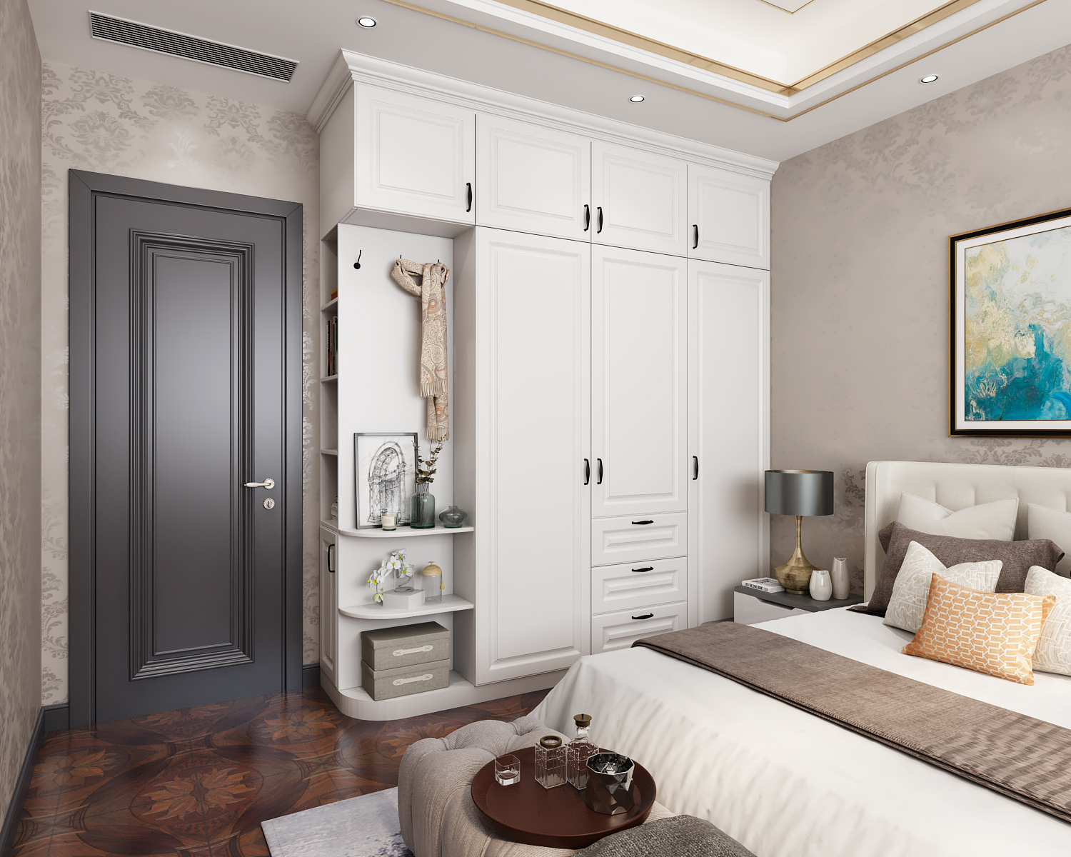 Modern Style Wooden Bedroom Closet Wardrobes with High End and Moisture Resistance