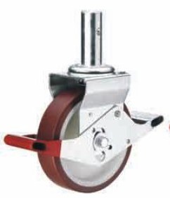 China Round Stem Scaffold Caster with Total Brake wholesale