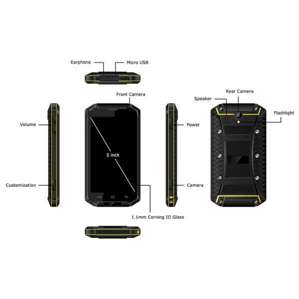 RFA583 BATL BP25 GPS 1+8GB rugged phone,android phone for apps management
