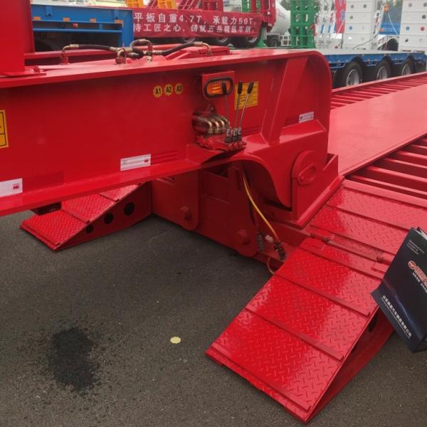 BPW Axles Low Platform 120 TON Front Loading Lowbed Trailer with Removable Gooseneck
