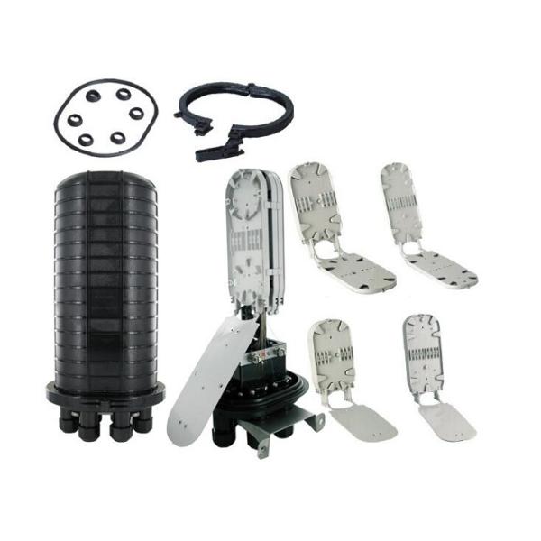 Splicing Sleeves Fiber Optic Cable Splice Closure Black Outdoor Junction Box