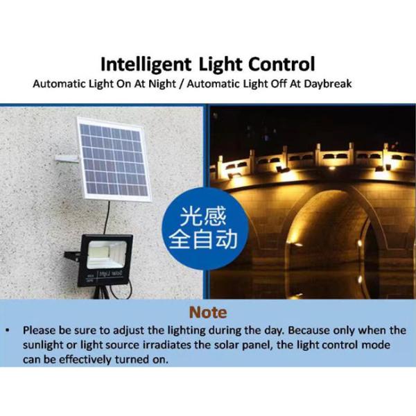 60W IP66 Square Outdoor Solar Lighting System Intelligent Light Controlled 23H