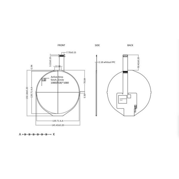 5-Inch Round TFT LCD Screen | 1080×1080 Super Clear Resolution, LCM Module, High-Contrast for Industrial Control Panels & Precision Instrumentation