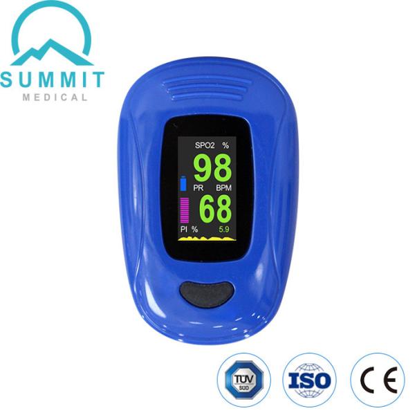 Quality OLED Display Blue Blood Fingertip Pulse Oximeter 30bpm-240bpm for sale