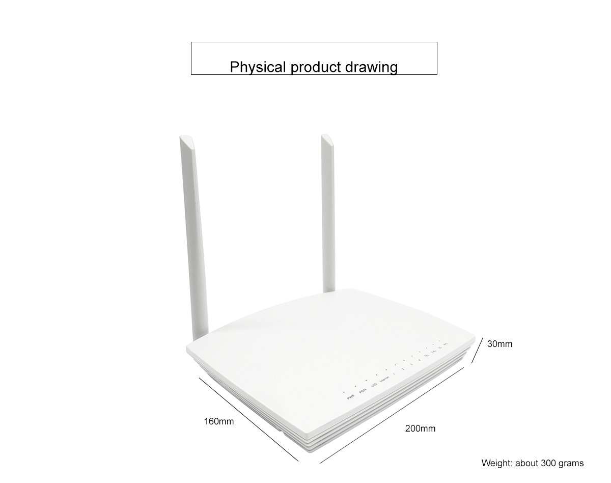 AC1200 1GE GPON ONT 3FE 1POTS Dual Band Wifi ONU With 2 Antennas