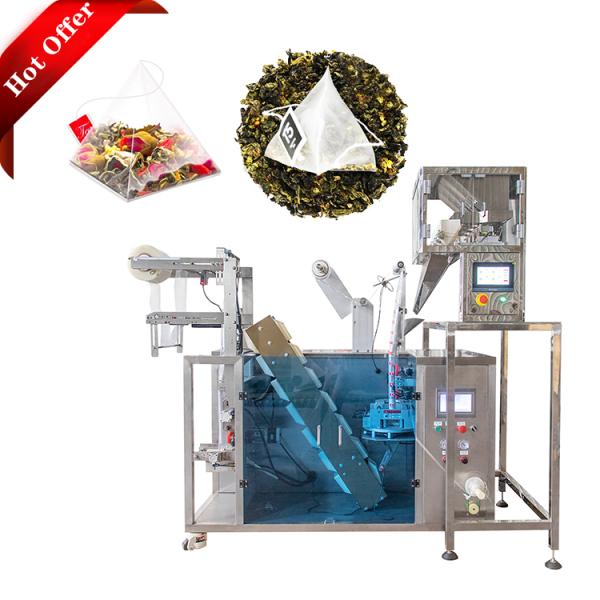 Automatic Nylon Pyramid Tea Bag Packaging Machine 76mm Inner Paper Core