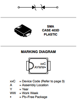 Silicon Rectifier Diode IC SMAJ12CA 400 Watt Zener Transient Voltage