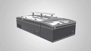 China 850mm Commercial Glass Freezer, IEC Direct Cooling Commercial Glass Freezer wholesale
