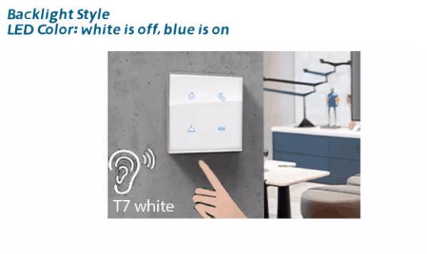 Quality Glass Panel Tuya Zigbee Smart Switch Touch Screen Light / Scene Switch for sale