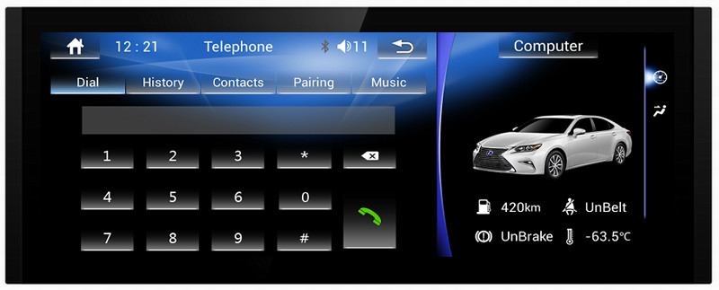 Ouchuangbo 10.25 car radio gps 4 Core CPU for Lexus IS with USB WIFI reverse camera wifi BT android 6.0 system