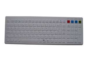 China French AZERTY Industrial Wireless Keyboard With Lock Key / Ergonomic Arch wholesale