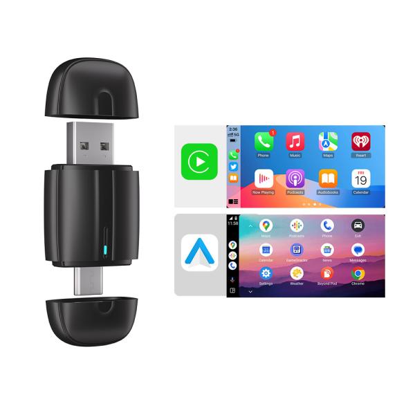 Quality 70g GRANDnavi 2in1 Dual Port CarPlay Adapter Convert Wired CarPlay to Wireless CarPlay for Enhanced Functionality for sale