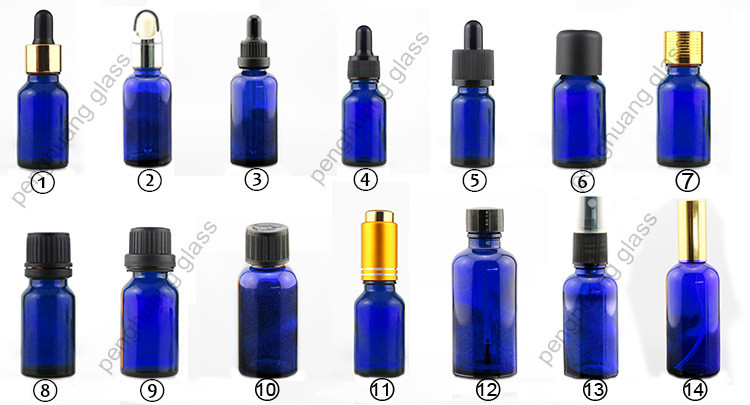 10ml Blue Bottle Empty Glass Dropper Bottles With Pipette Dropper Glass Bottles