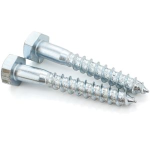 China Steel DIN571 Hex Chipboard Wood Screws Flat Head Zinc Plated Surface on sale China Steel DIN571 Hex Chipboard Wood Screws Flat Head Zinc Plated Surface on sale