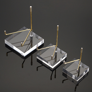 Clear Acrylic Display Stand Holder With Adjustable Metal Arms Display Easel Stands For Gemstones Fossils Minerals Agate Slabs Plates Crystals Saucers