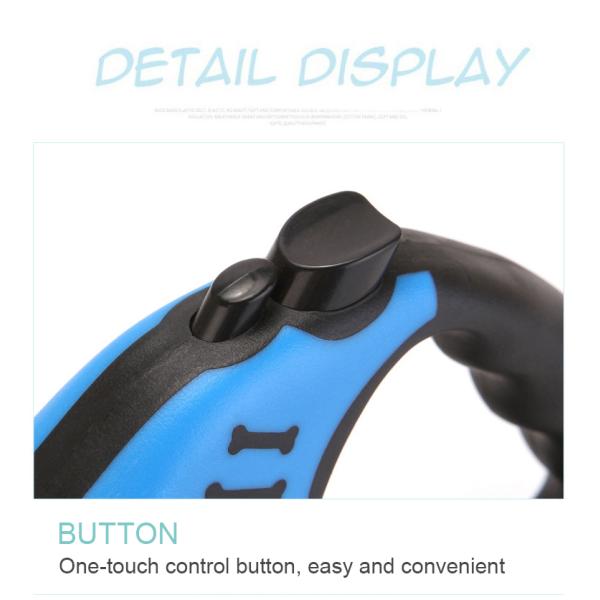 Heavy Duty Retractable Dog Lead Leash Adjustable Extendable Flexi Design 5m Length OEM/ODM
