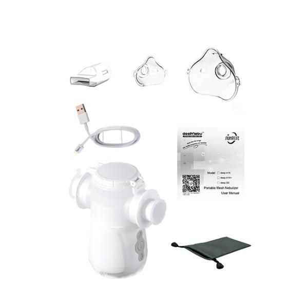 ISO13485 Vibrating Mesh Nebulizer 1 - 4μm Particles Anti Broken Removable Battery