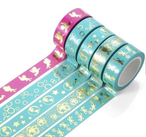 foil washi tape holographic foil washi tape,Gold Laser Decorative Reflective Customized Washi Tape,Decorative Adhesive T