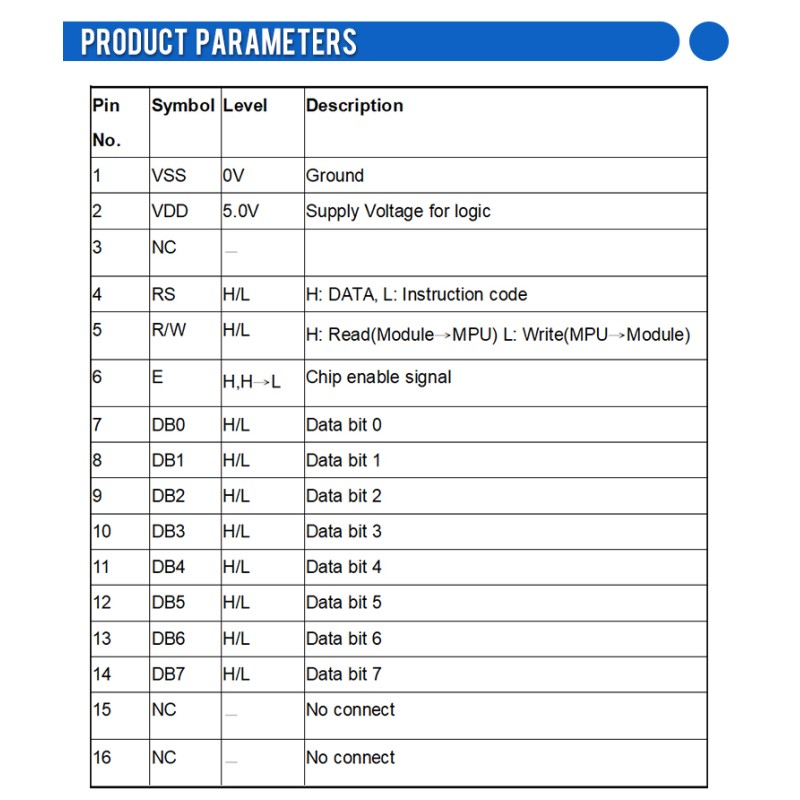 OLED002002A Character LCD Module, Black Film, Parallel Interface, 85x18.6mm View Size, WS0010-TX Controller