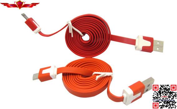 Quality Hot Selling 100% Qualify Colorful 1.0 Meter Micro-USB Flat Data Charger Cable For Samsung for sale