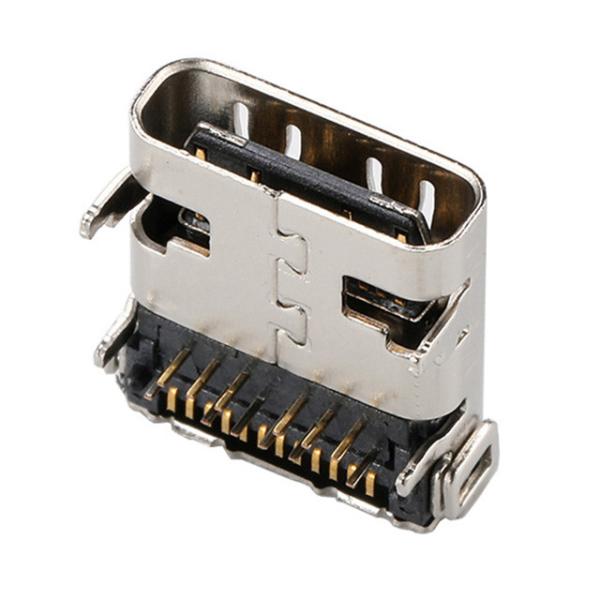 type c usb 3.1 female socket 6 position right angel surface mount type for charging connector