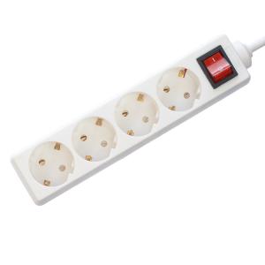 China Customized Power Socket Power Strip with Independent Switch 4 Outlets wholesale