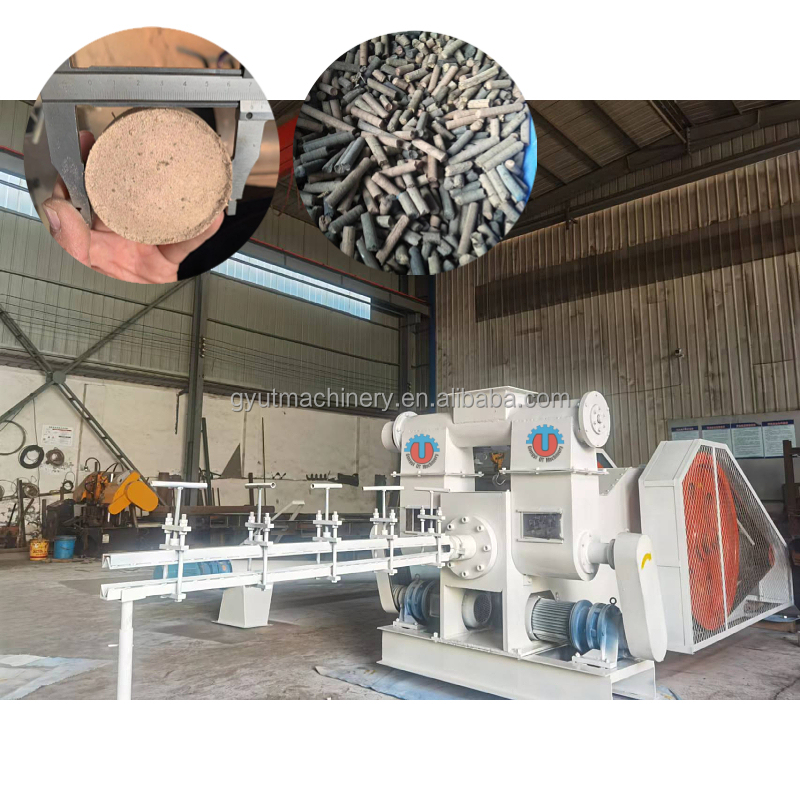 30mm Dia Biofuel Wood Sawdust Hydraulic Briquetting Punching Machine with Blue Color