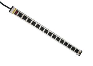 15 Way Receptacle Horizontal Multi Outlet Power Strip UL Approved With Surge Protection