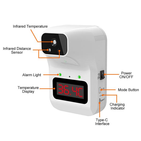 Quality LED display Wall-mounted thermometer Touchless automatic infrared thermometer for sale