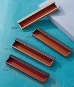 China Colorful Leather Dresser Drawer Handles Black Purple Brown White Cabinet Pull Handle For Home Office wholesale