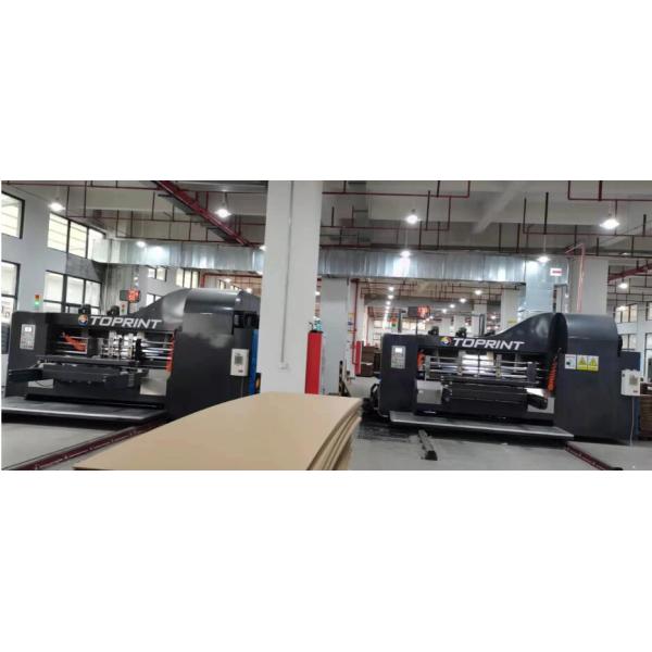 Custom Color 300Sheet/Min Flexo Printer Slotter machine With Feed System 850x1950 Cutting