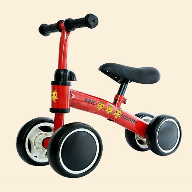 Metal Balance Bike Non Pedal Bicycle for Children's Stroller Handcart Push Age 0-3M