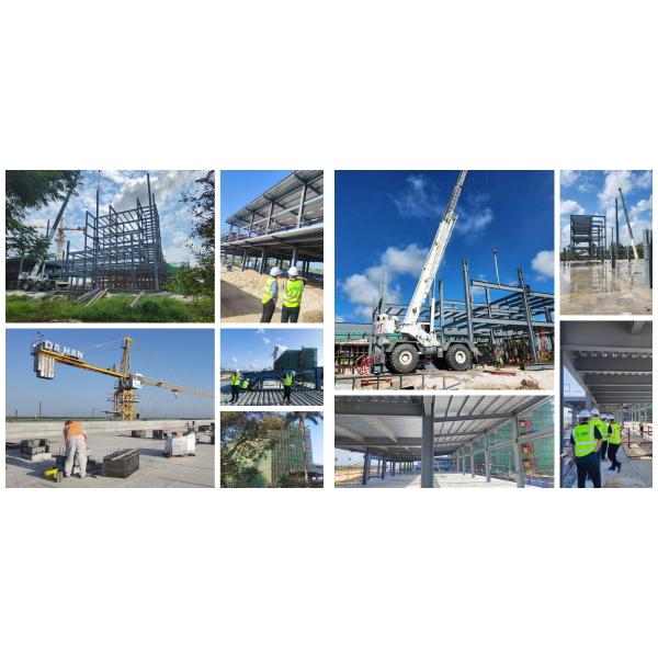 Prefab Steel Structure Workshop with H-Section Beams 50-Year Lifespan