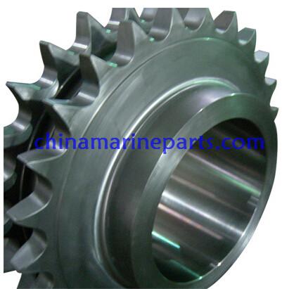 Quality Cast Iron MAN series low-speed diesel engines   White alloy wheel counterbalanced sprocket for sale