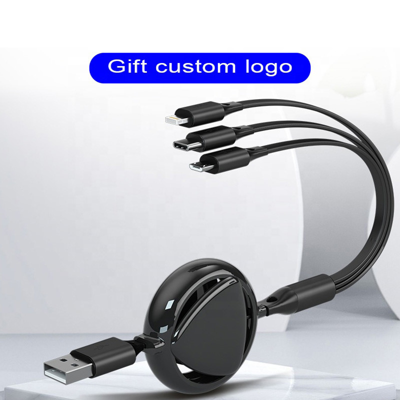 Pure copper Max 2.4A Fast Charging USB Cables Micro Type C 3 In 1