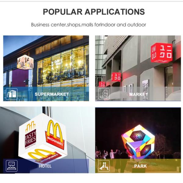 Outdoor Waterproof Advertising Led Cube Screen , P2.5 Pixel Led Cube Display