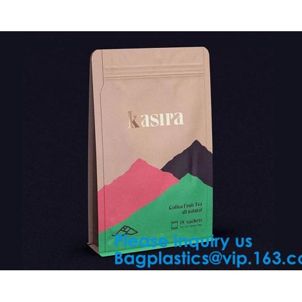 Resealable Zipper Lock Aluminum Foil Flat Bottom Side Gusset Pouch Bag For Packing Whey Protein Powder
