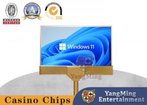 China Ultra Thin 27 Inch Baccarat Casino Table Software With Double Sided Display Screen In Gold wholesale