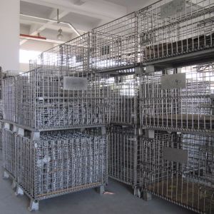 China Warehouse Butterfly Stackable Stillages Wire Mesh Pallet Cages wholesale