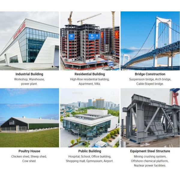 Portal Frame Prefabricated Steel Structures Modern Building Customised