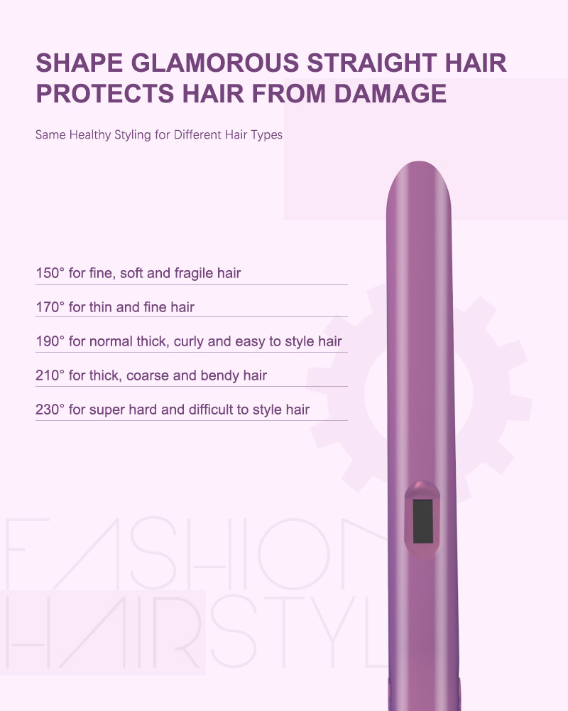 Flat Iron 2 In 1 Straightener Curler 45W With 3D Floating Plates