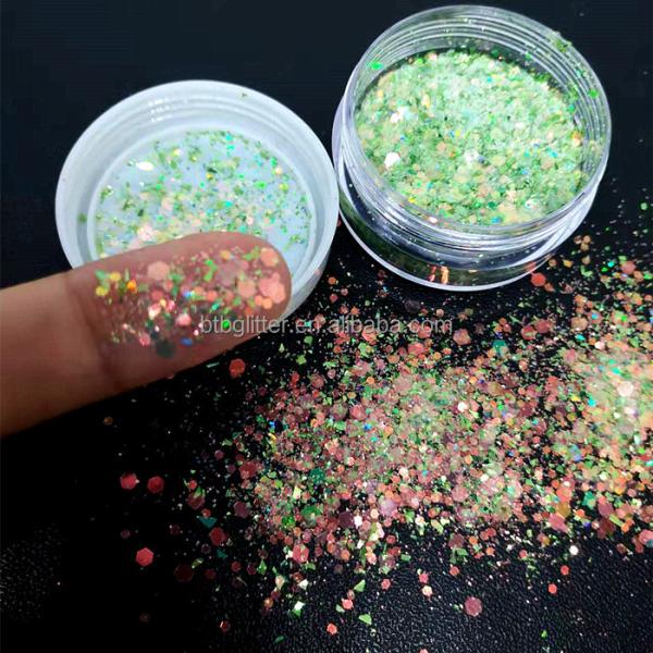 Resin Mixed Body Glitter Glittering Bling Open Circle Shaped for Nail Art Craft on Ramadan Graduation Valentine's Day