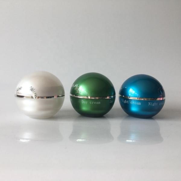 Luxury Colorful Face Cream Containers Face Mask Jar 10ml 15ml 30ml Gold Ball Shape