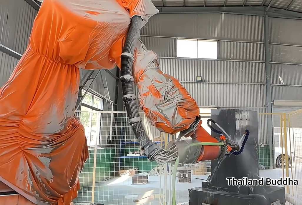 Automatic Stone Sculpture Carving Machine 7 Axis Robot Stone Milling Machine