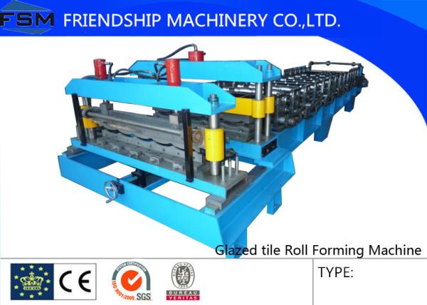 Quality 7.5 KW Stationary Glazed Tile Forming Machine , Plate Rolling Machine for sale