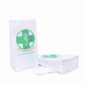 Recyclable Waterproof SOS Pharmacy Paper Bag Kraft Paper 130gsm