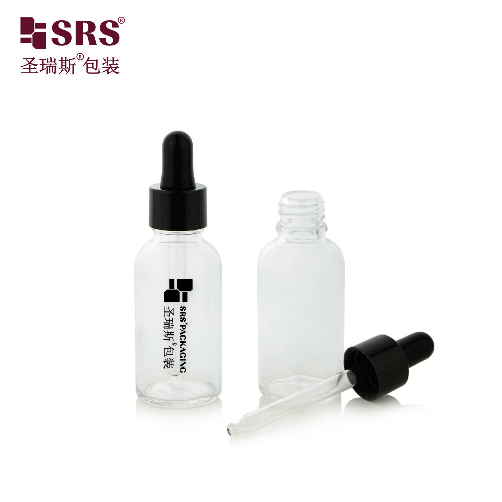 15ml 0.5 oz Empty Amber Color Round Thick Wall Mold Essential Oil Glass Bottle Dropper